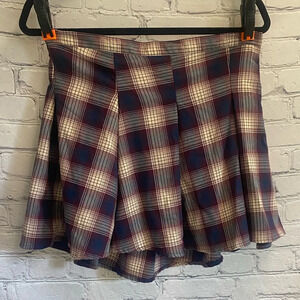 5/$20 Women’s Girls SO Plaid School Girl Preppy Mini Skirt Navy Maroon‎ Size 15